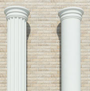 Колонны из пенопласта на фасад